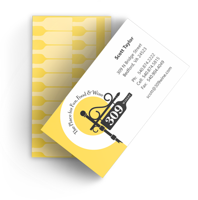 Graphic Design for Business Card for 309 Winery