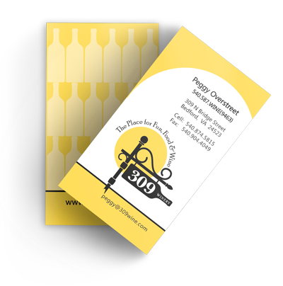 Graphic Design for Business Card for 309 Winery