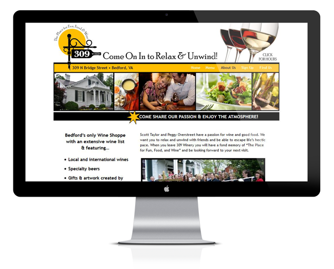 Website Design for 309 Winery