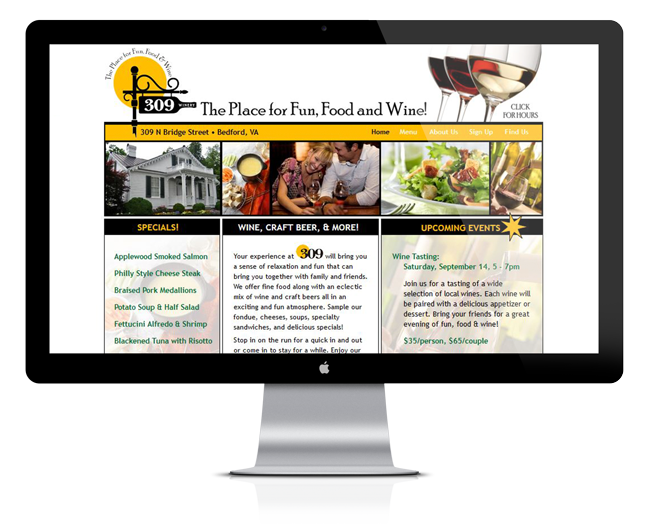 Website Design for 309 Winery
