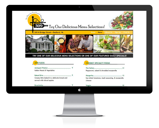 Website Design for 309 Winery