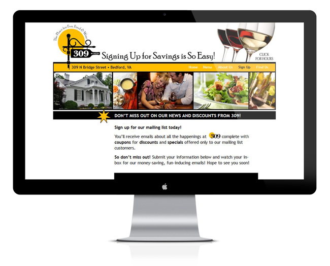 Website Design for 309 Winery