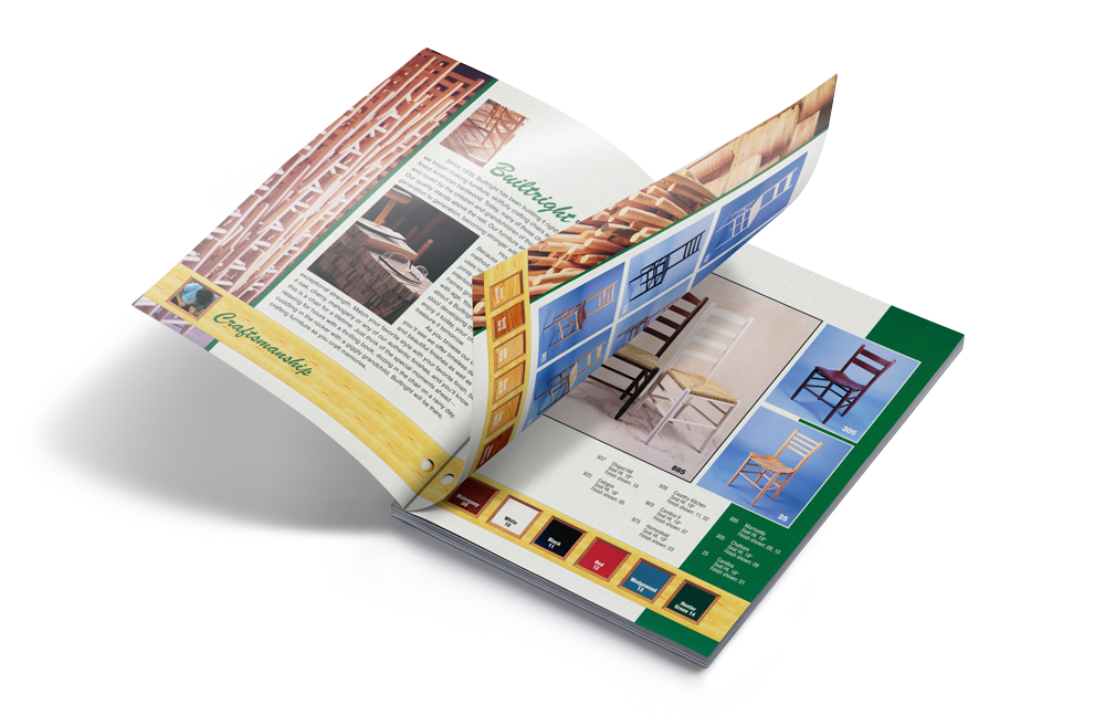 Graphic Design of Product Catalog for Builtright Chair Company