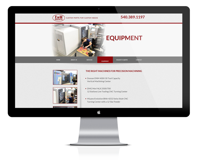 Website Design for E&W Machine