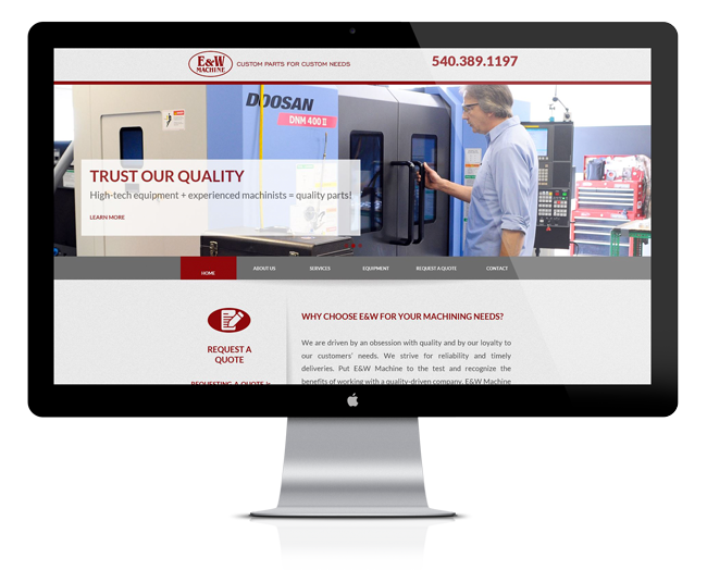 Website Design for E&W Machine