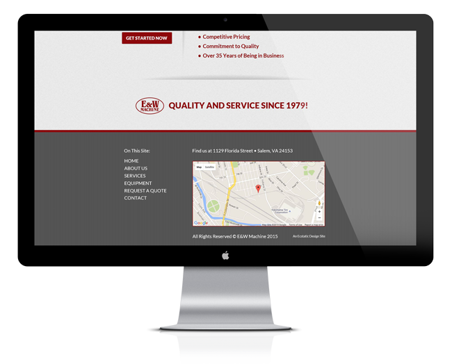 Website Design for E&W Machine