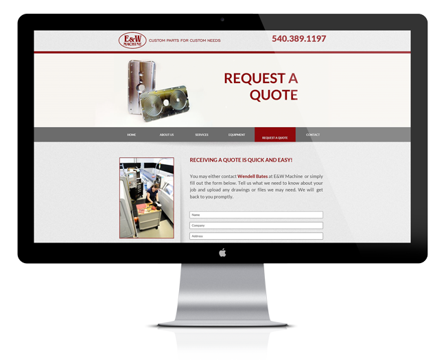 Website Design for E&W Machine