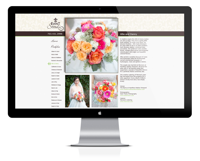 Web Design for Event Studio