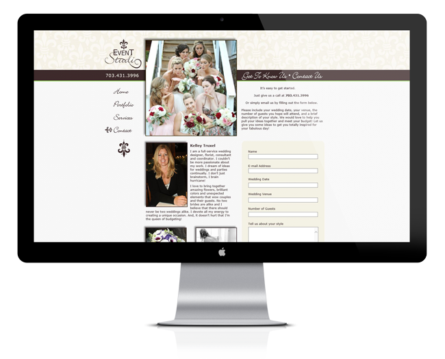 Web Design for Event Studio