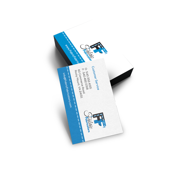 Graphic Design of Business Cards for Fabric Fabricators