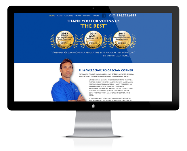 Web Design for Grecian Corner