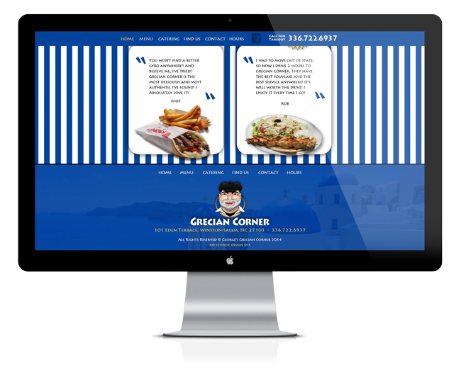 Web Design for Grecian Corner
