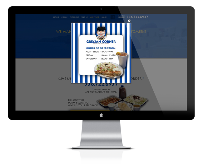 Web Design for Grecian Corner