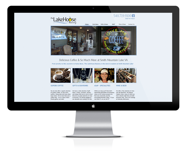Website Design for The Lakehouse Beanery