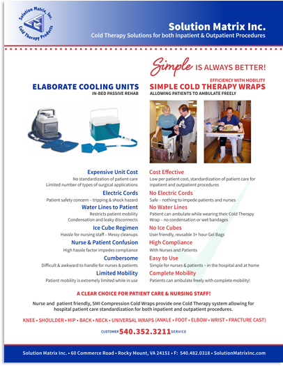 Graphic Design of Features and Benefits Sheet for Solution Matrix Inc.