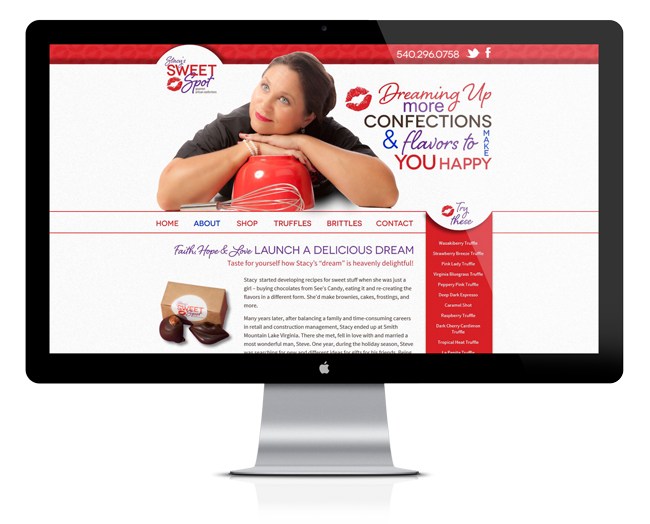 Web Design for Stacy's Sweet Spot