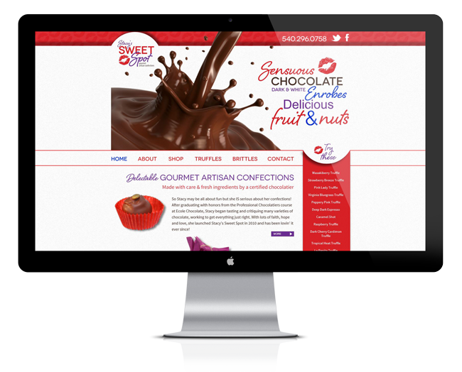 Web Design for Stacy's Sweet Spot