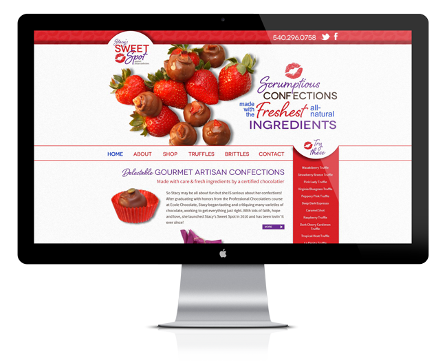 Web Design for Stacy's Sweet Spot