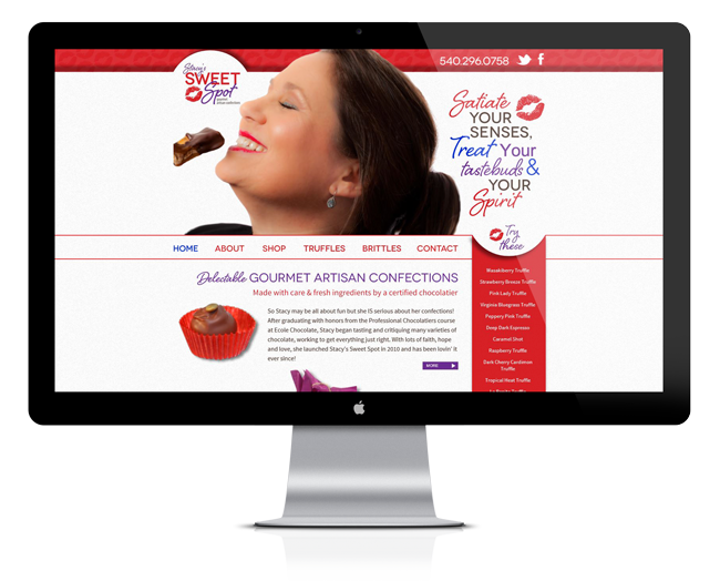 Web Design for Stacy's Sweet Spot