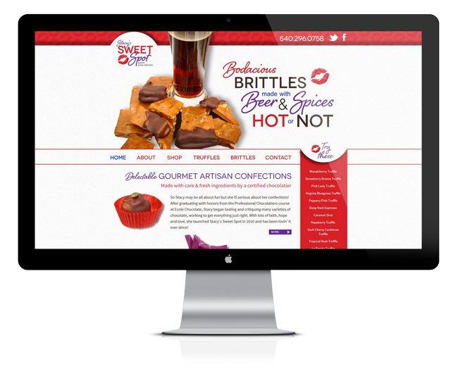 Web Design for Stacy's Sweet Spot