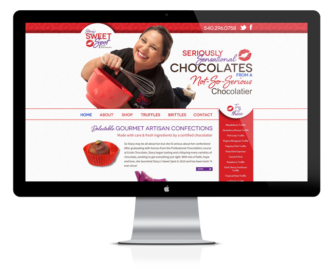 Web Design for Stacy's Sweet Spot
