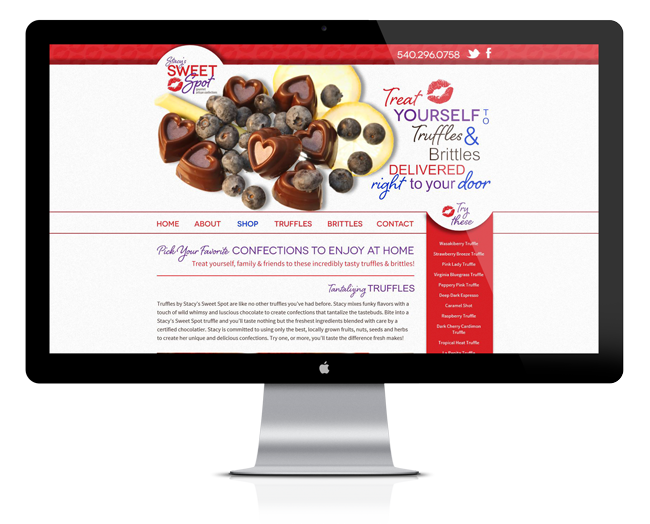 Web Design for Stacy's Sweet Spot