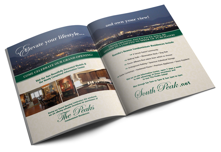 Graphic Design of Newspaper Insert for South Peak