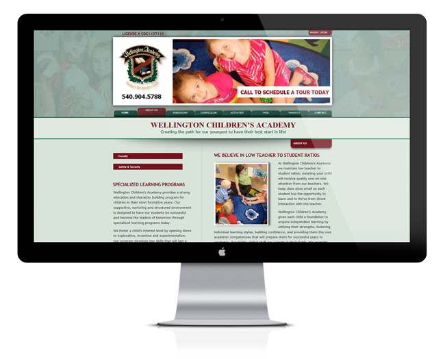 Web Design for Wellington Children's Academy