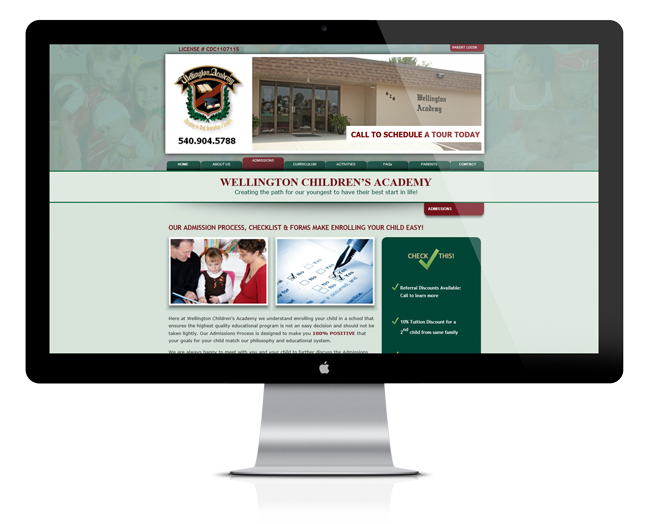 Web Design for Wellington Children's Academy