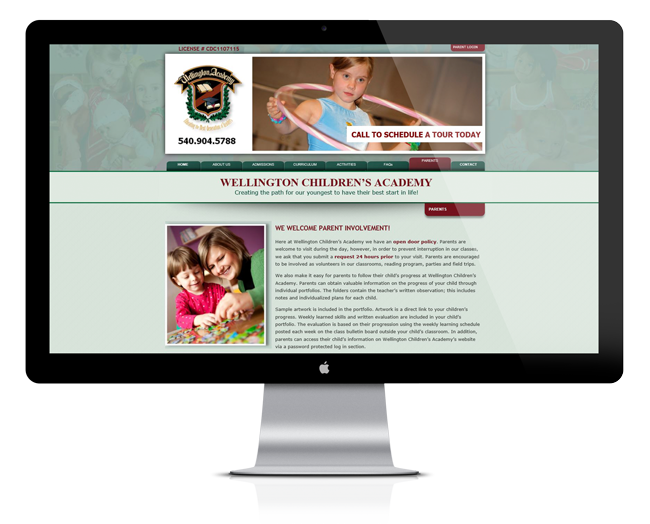 Web Design for Wellington Children's Academy